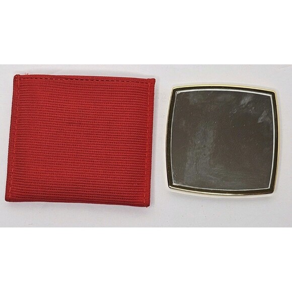 Giorgio Armani Beauty Pocket Mirror NEW In Red Case, 3" Gold Tone Mirror - Picture 3 of 5